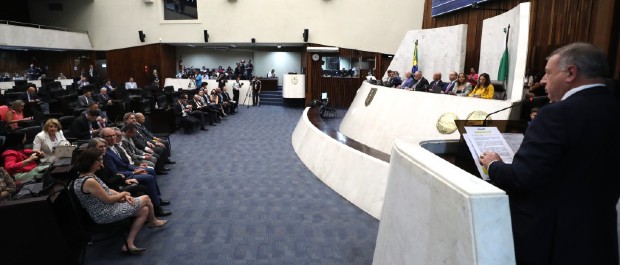 Abertura do ano legislativo na Alep.<br>João Carlos Ortega, chefe da Casa Civil, discursou em nome do governador Ratinho Junior